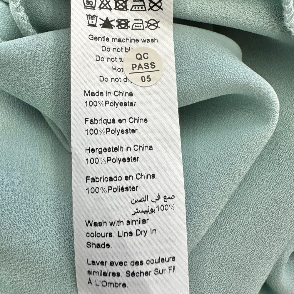 City Chic Shibara Seafoam Blouse Blue / Green Wrap Top Size XL/22 - Picture 7 of 11
